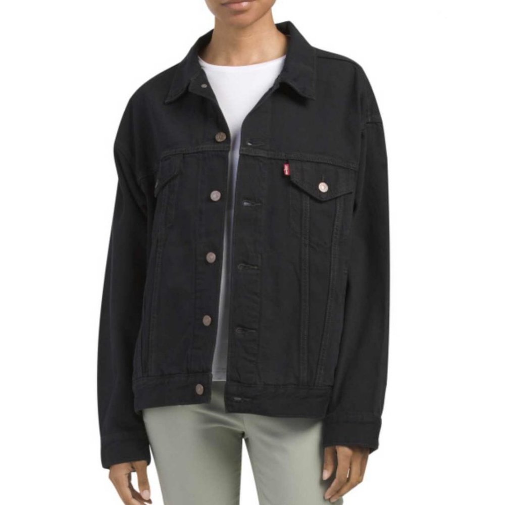 Levi's Premium Dad Trucker Jacket, Black, XL